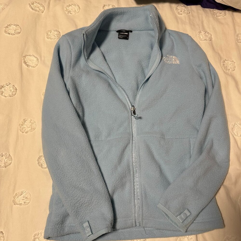 NWOT North Face Fleece Zip Up - Light Blue - Small